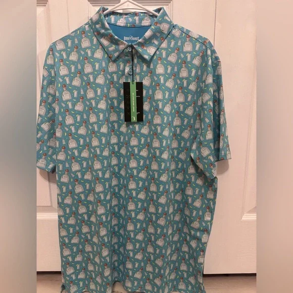 Nwt Men’s bogey bros patron golf shirt size large - Picture 3 of 7